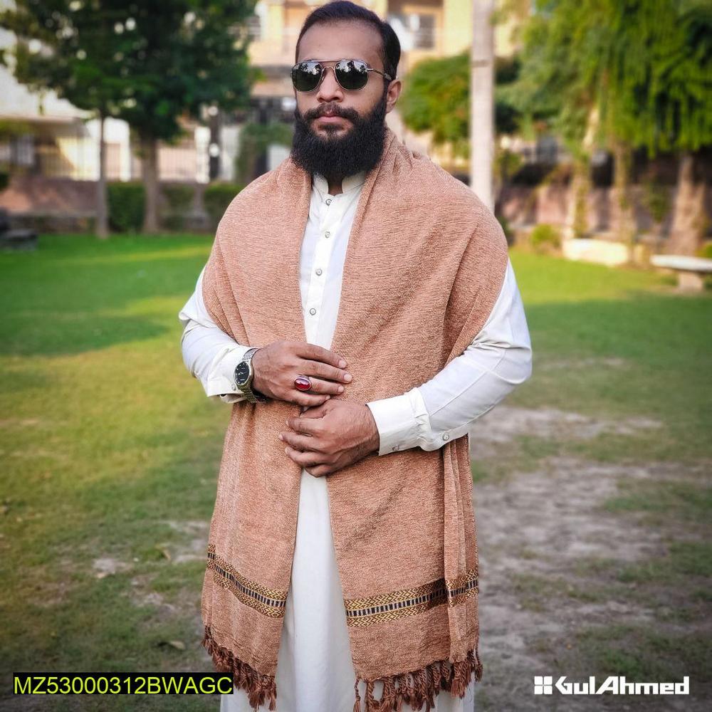 1 Pc Men's Velvet Plain Shawl