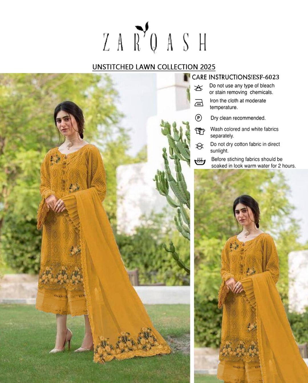 3 Pcs Women's Unstitched Embroidered Suit