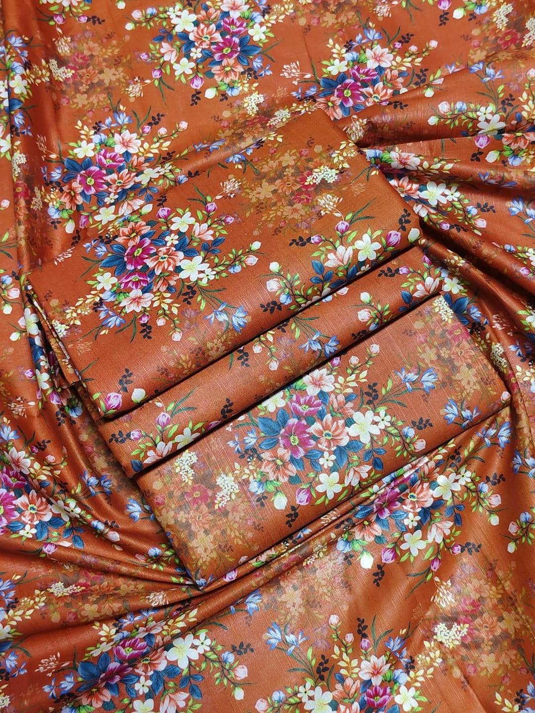 2 Pcs Women's Unstitched Khaddar Digital Print Suit