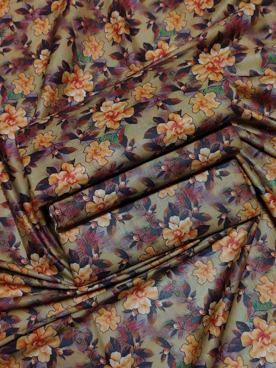 2 Pcs Women's Unstitched Digital Print Suit