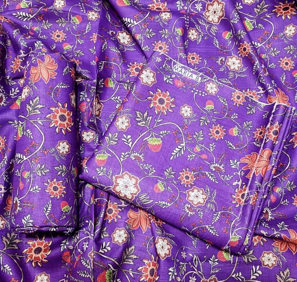 2 Pcs Women's Unstitched Digital Print Suit