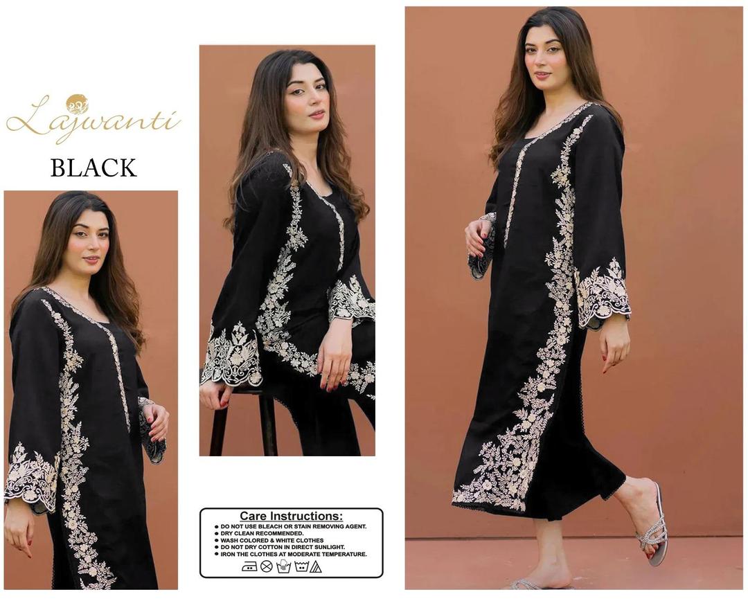 2 Pcs Women's Unstitched Embroidered Suit