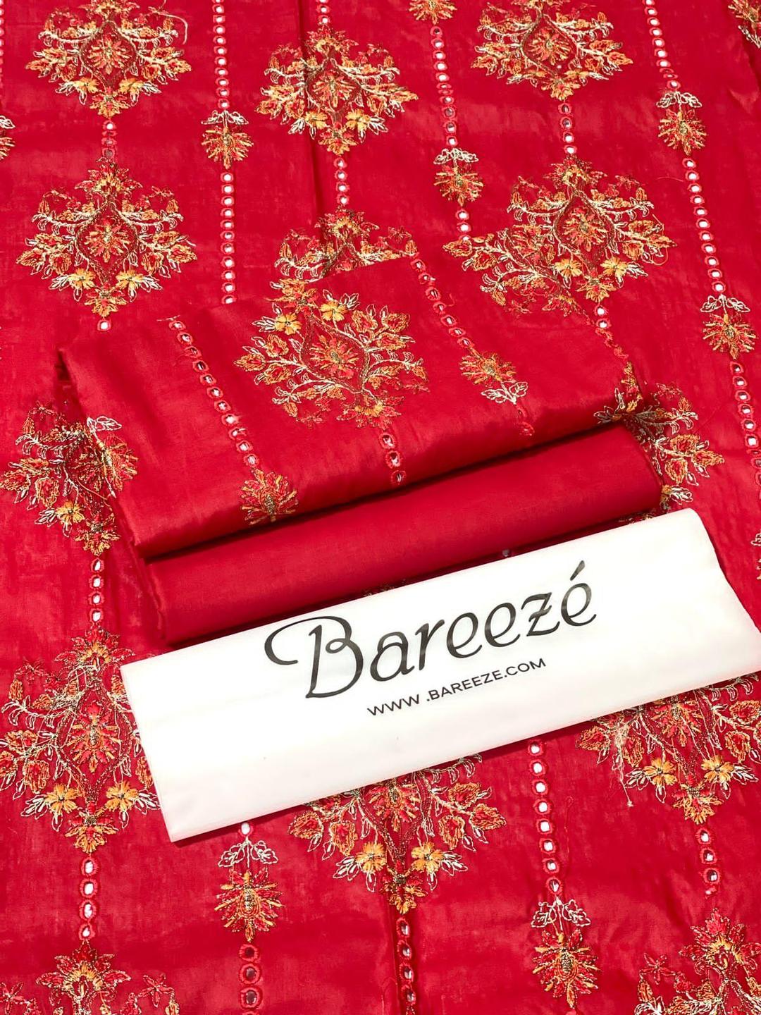 2 Pcs Women's Unstitched Chikankari Embroidered Suit