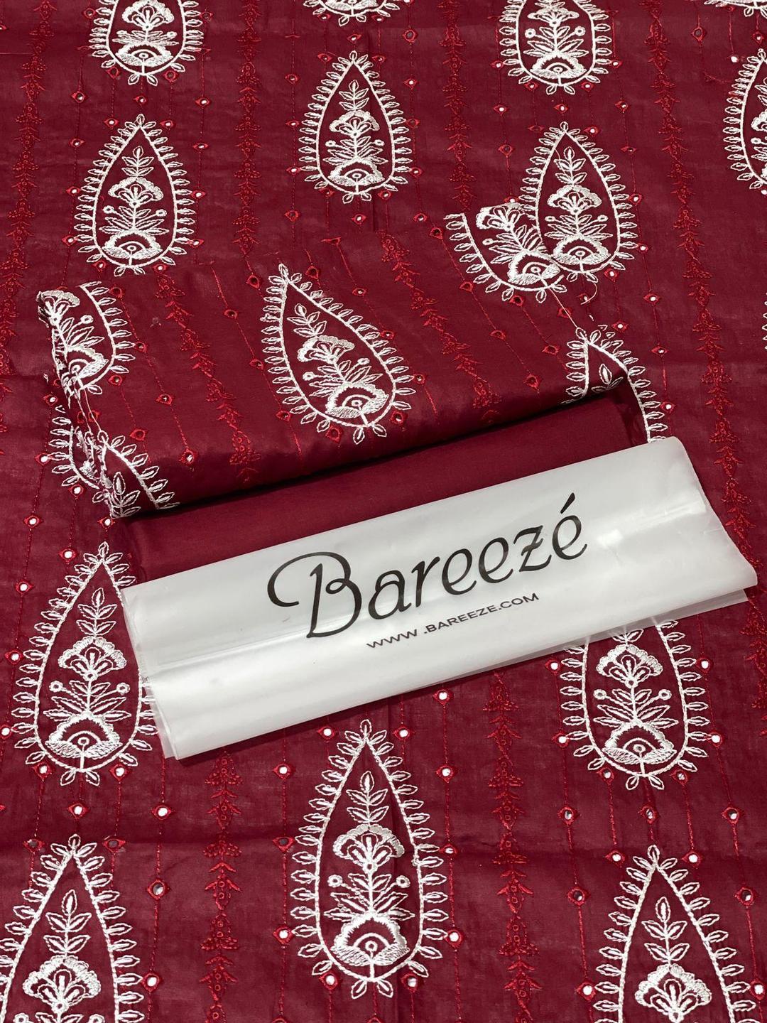 2 Pcs Women's Unstitched Chikankari Embroidered Suit