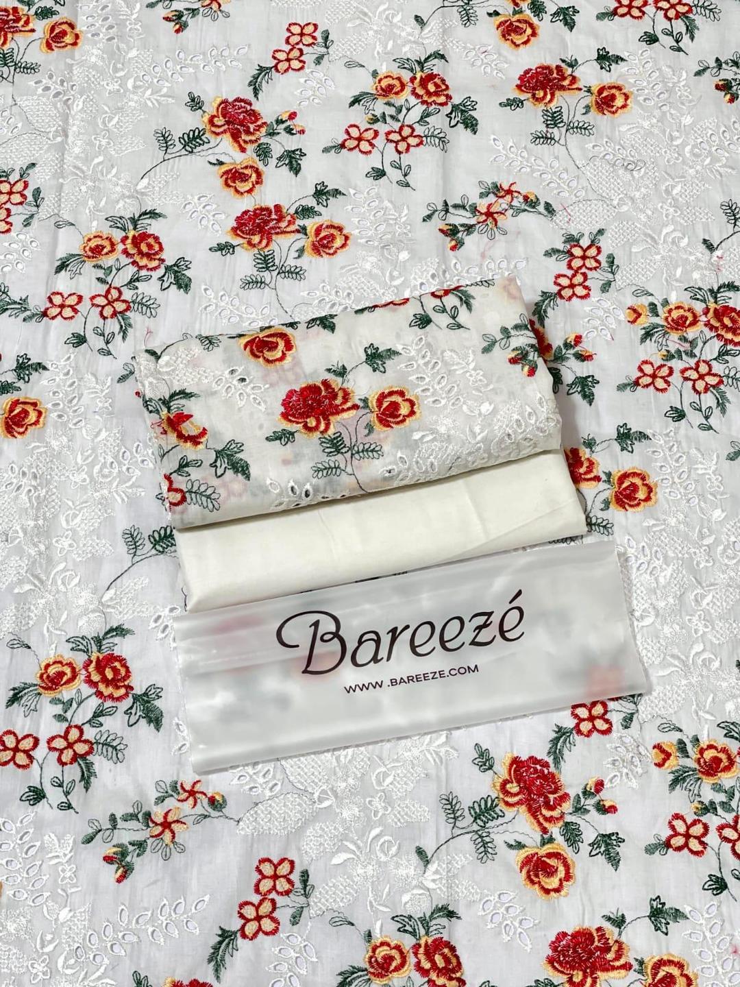 2 Pcs Women's Unstitched Chikankari Embroidered Suit