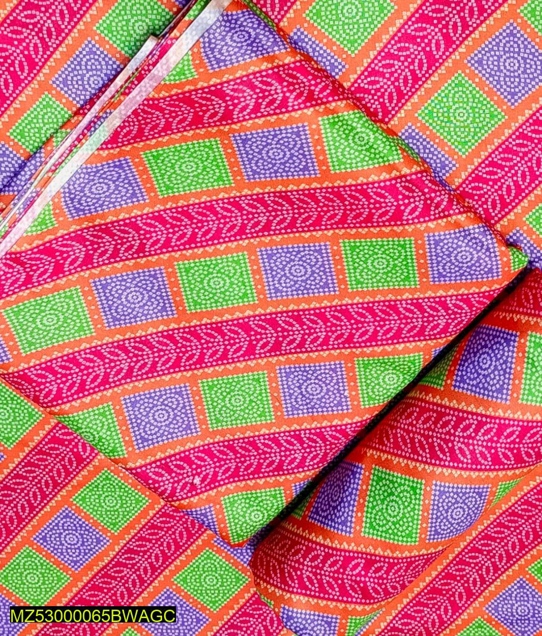 2 Pcs Women's Unstitched Linen Printed Suit