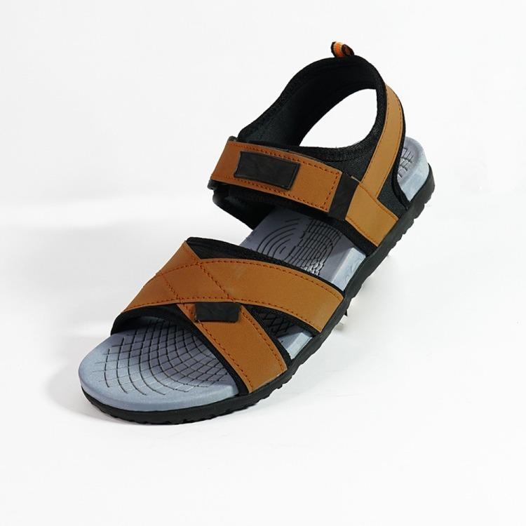 Men's Elastic Fibre Casual Sandals, Mustard Kitto