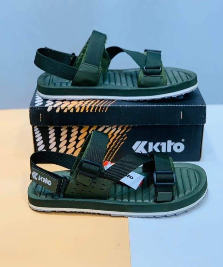 Men's Elastic Fibre Sports Sandals, Green FM