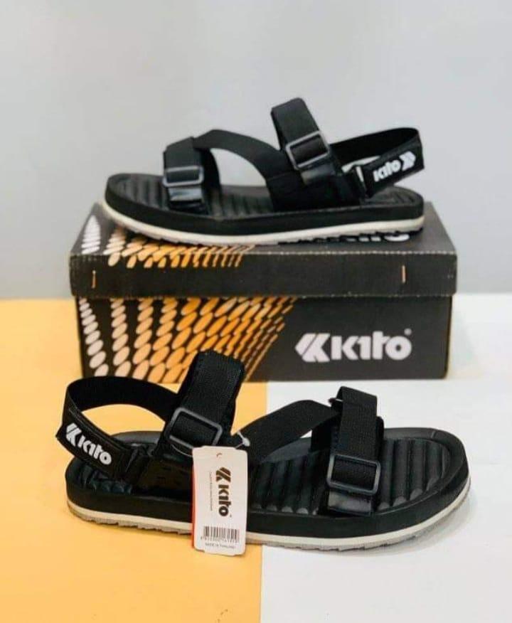 Men Black Elastic Sports Sandals All Season Comfortable