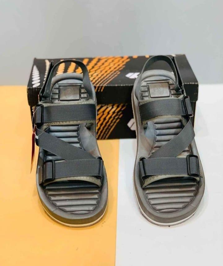 Men Grey Elastic Strap Sports Sandals All Season Comfortable