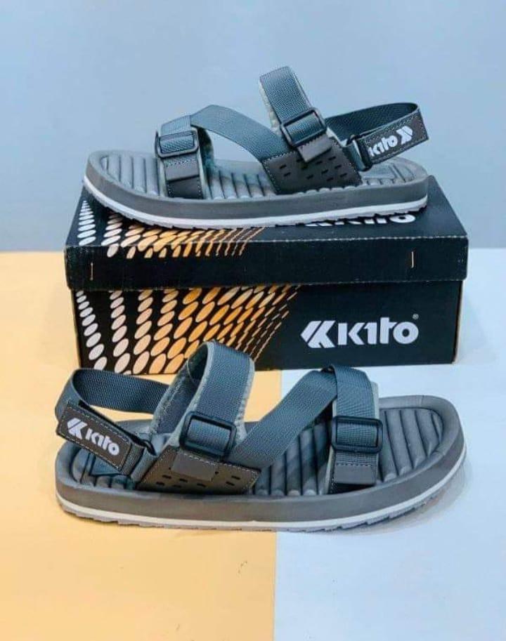 Men Grey Elastic Strap Sports Sandals All Season Comfortable