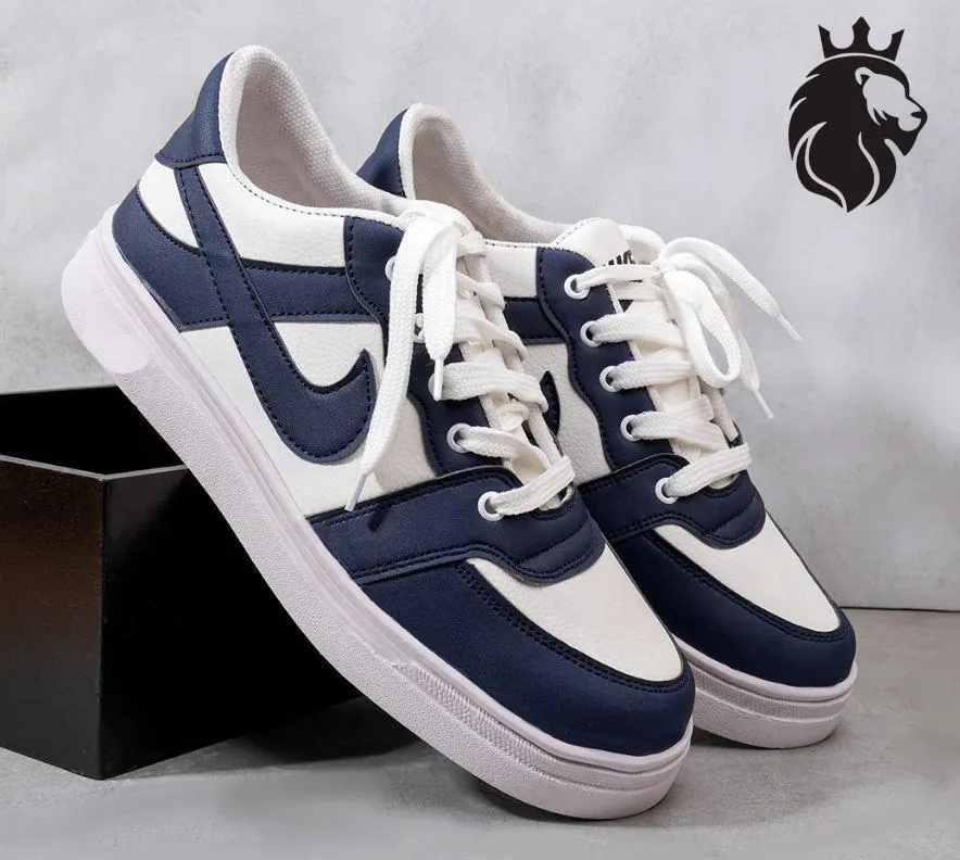 Men's Synthetic Leather Fancy Joggers - JRD-Blue