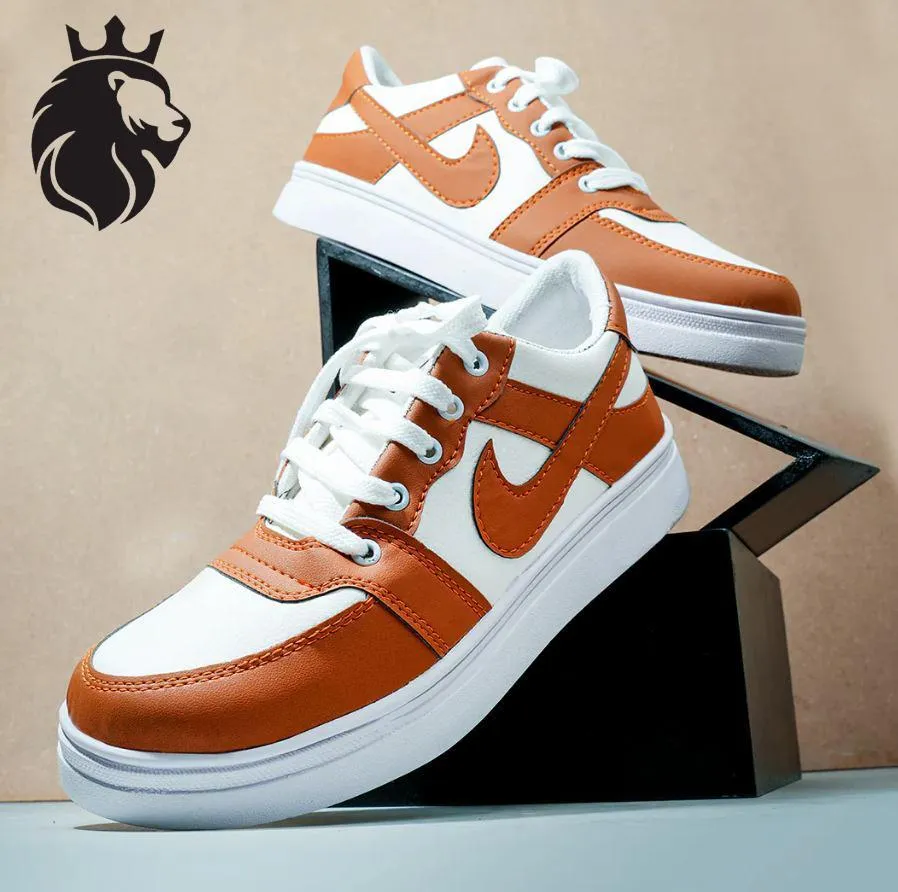 Men's Synthetic Leather Fancy Joggers - JRD-Mustard