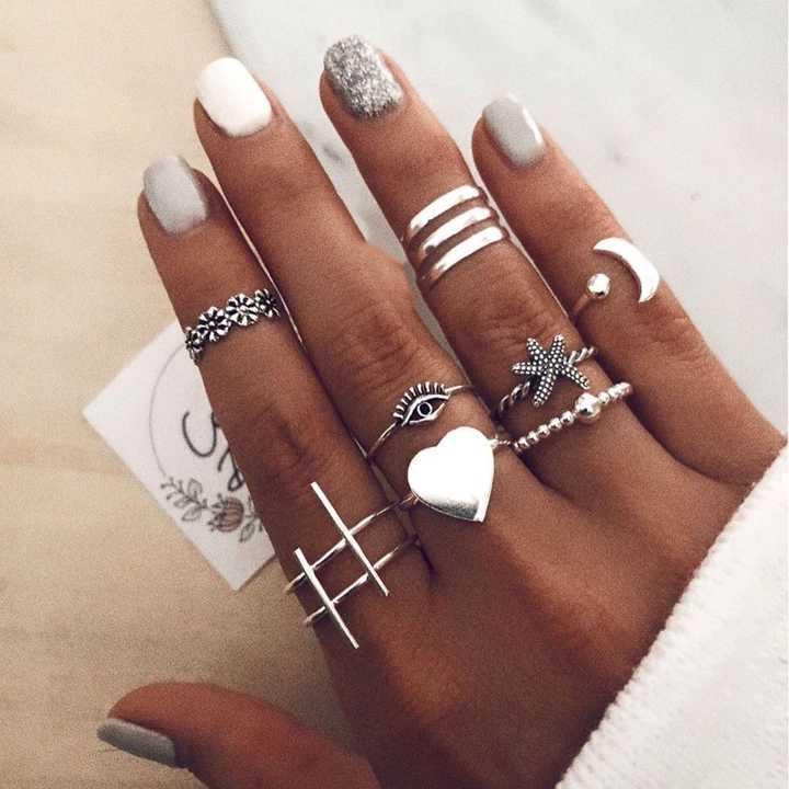 10 Pc Ring Set For Women And Girls