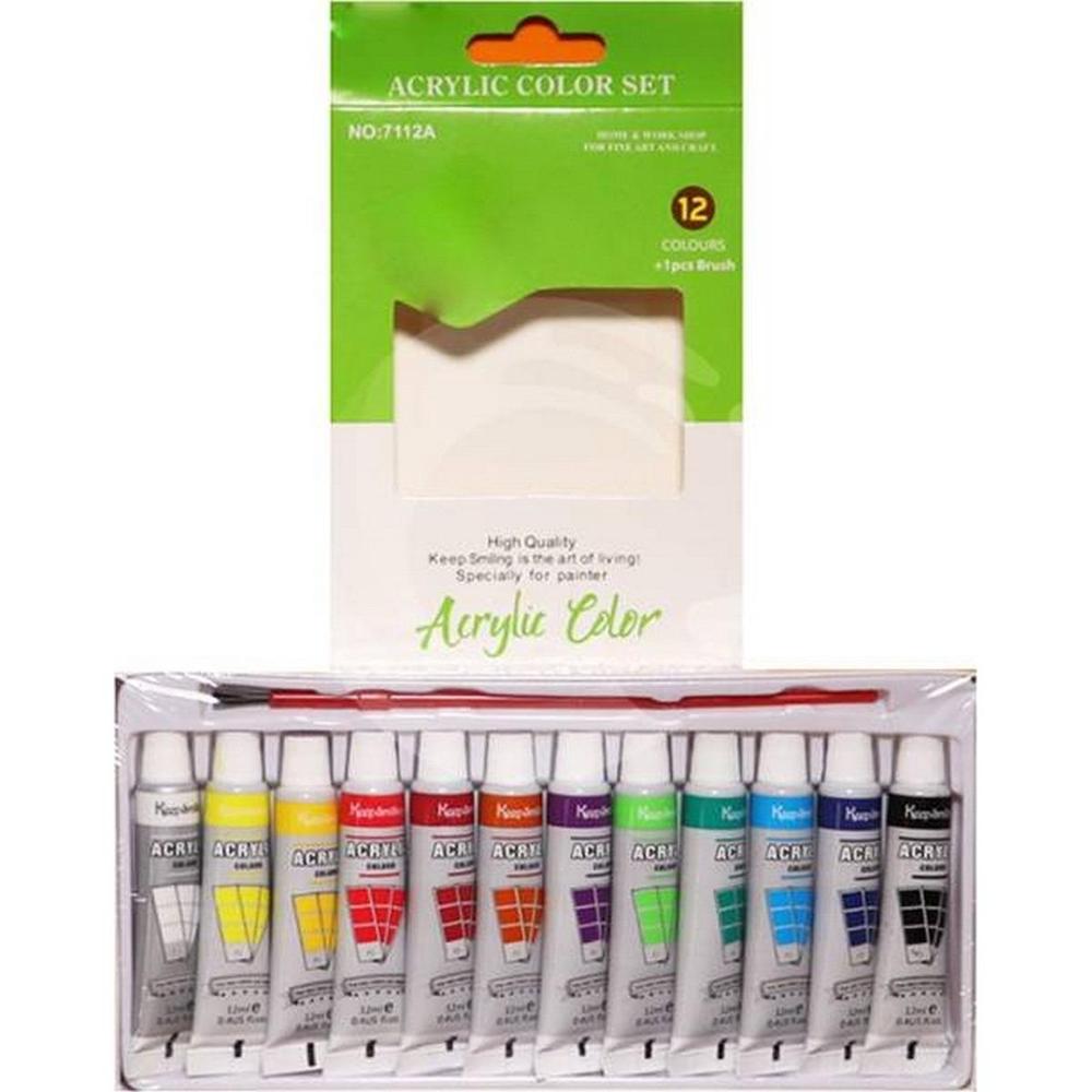 Keep Smiling 6ml Acrylic Paint, Pack of 12