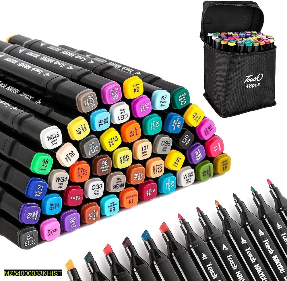 48-Piece Sketch Markers Set for Kids & Artists