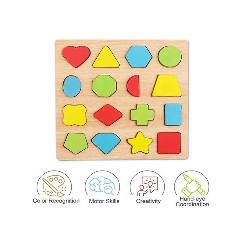 Colorful Wooden Shape Puzzles - Perfect for Kid's Fun Learning 