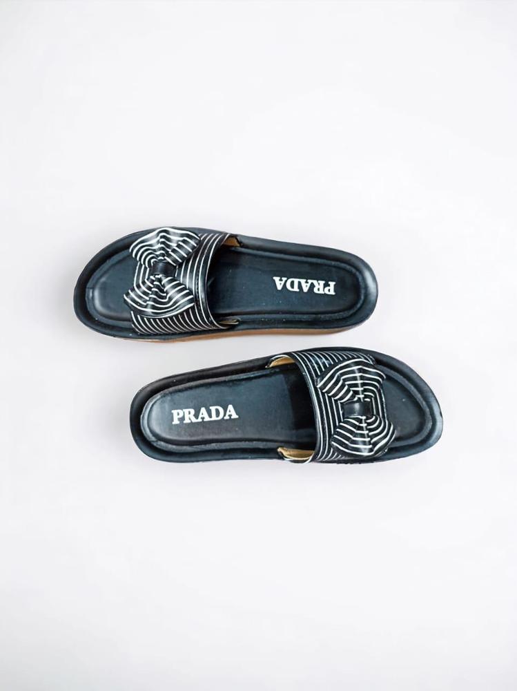Women's PVC Casual Bow Slides