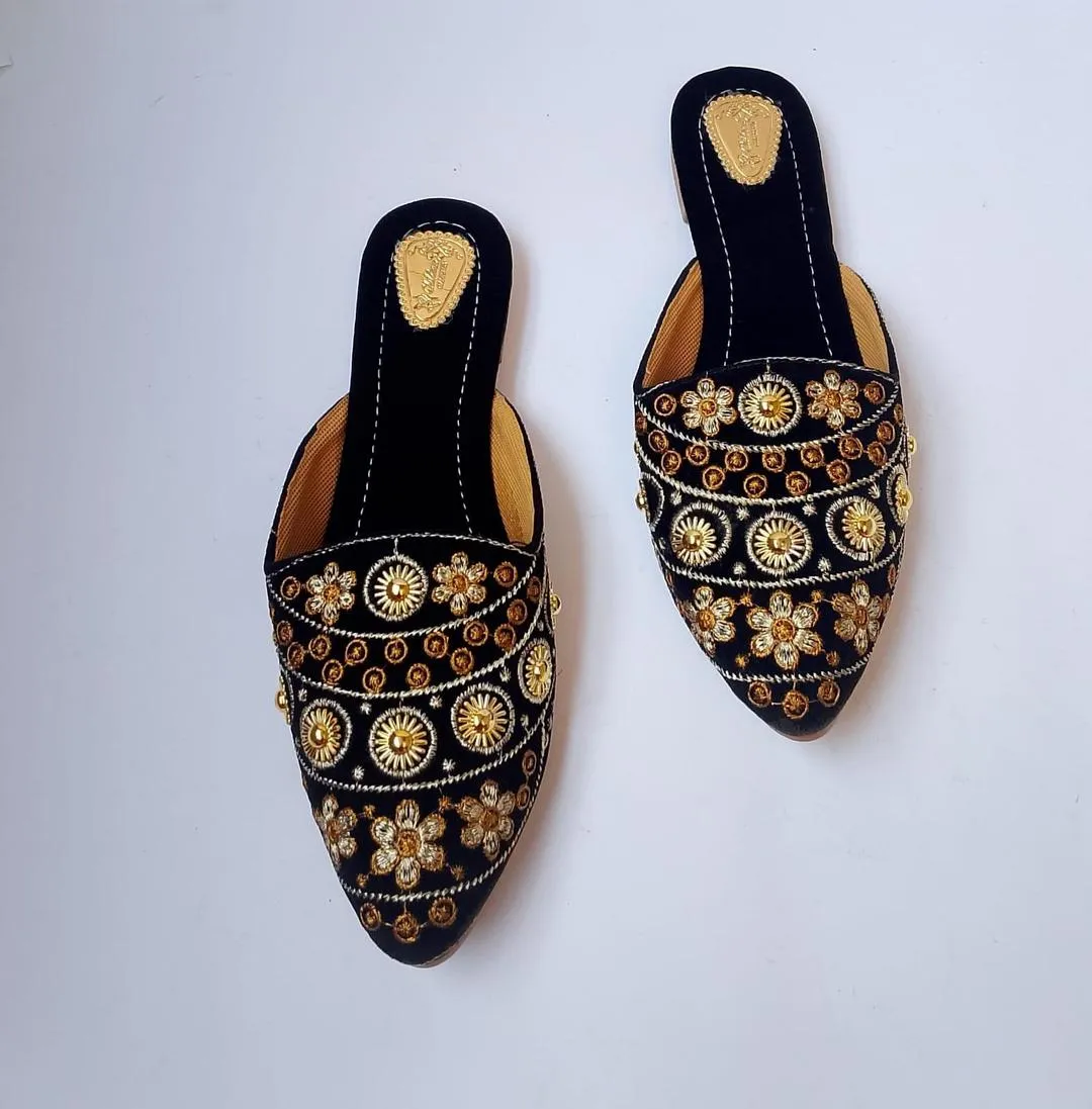 Women's Fabric Fancy Mules