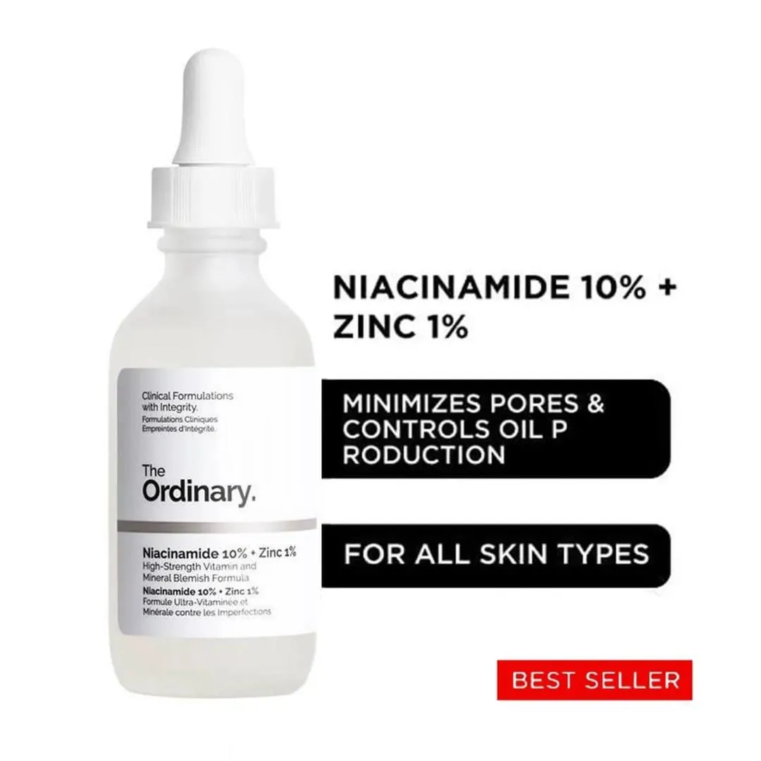 The Ordinary Niacinamide 10% + Zinc 1%  (with Batch Code & bar-code scan )