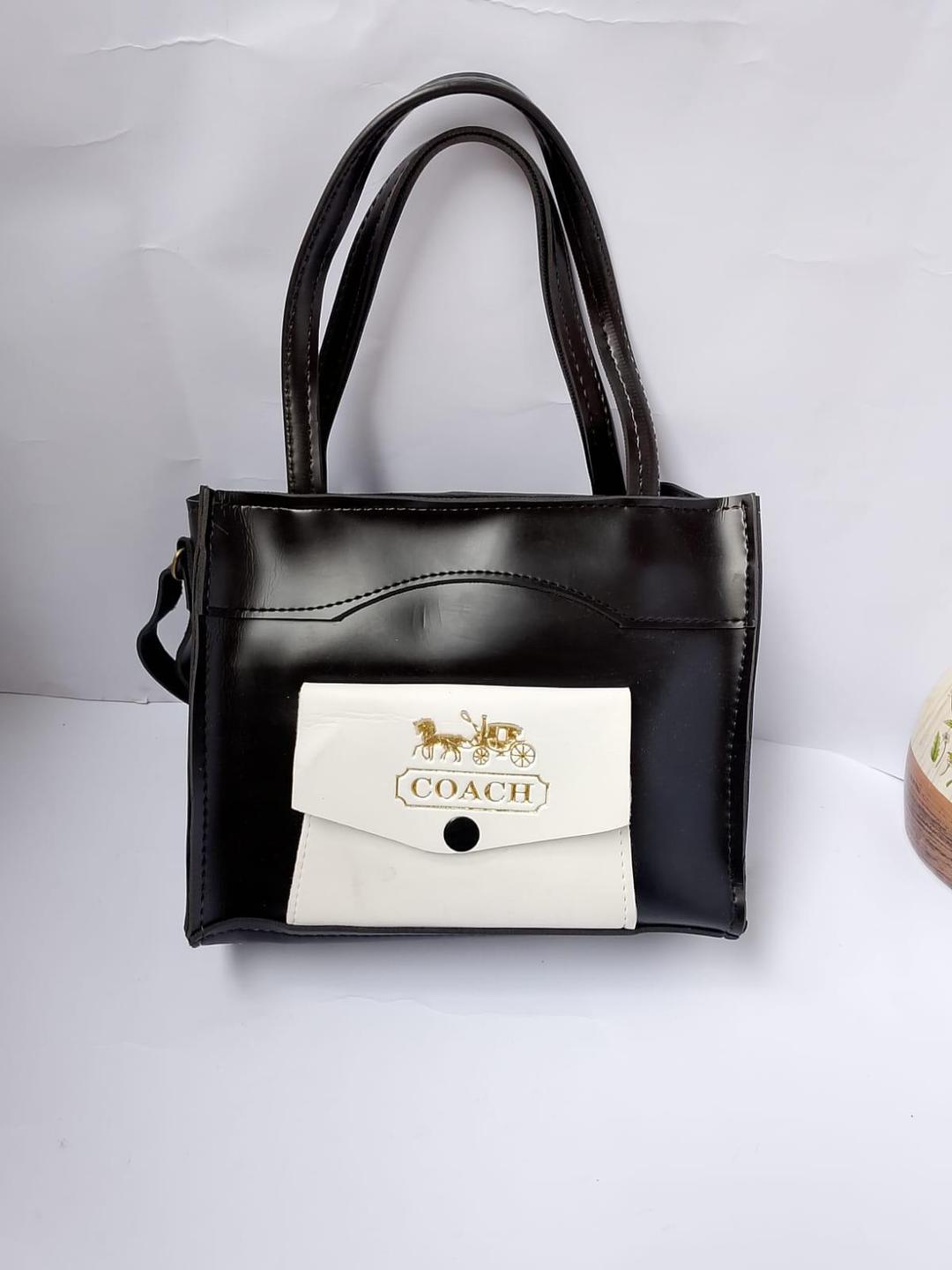 Stylish Women's PU Leather Hand Bag - 1 Pc, Plain Design