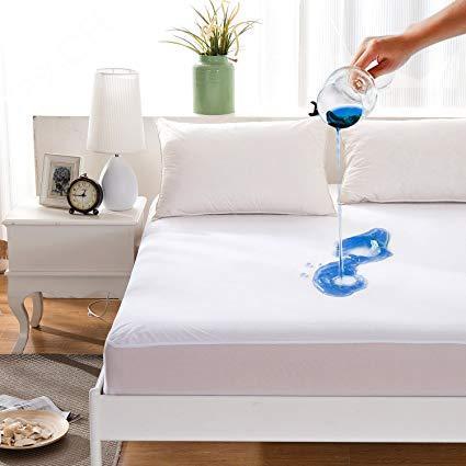 Terry Cotton Double Bed Mattress Cover
