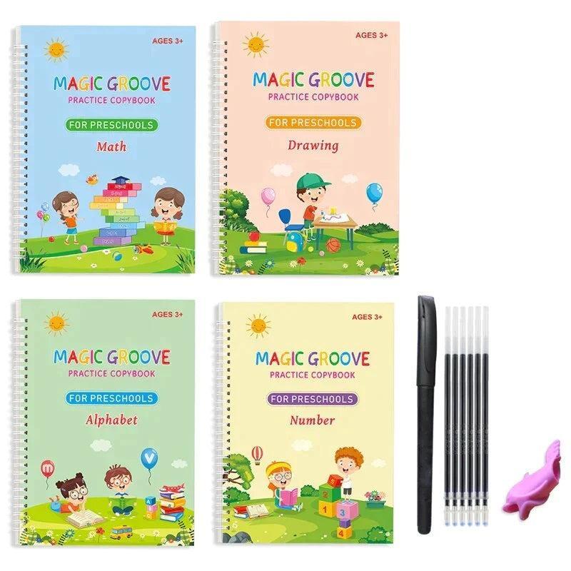 4 Pcs Set Magic Practice Copybook for Kids
