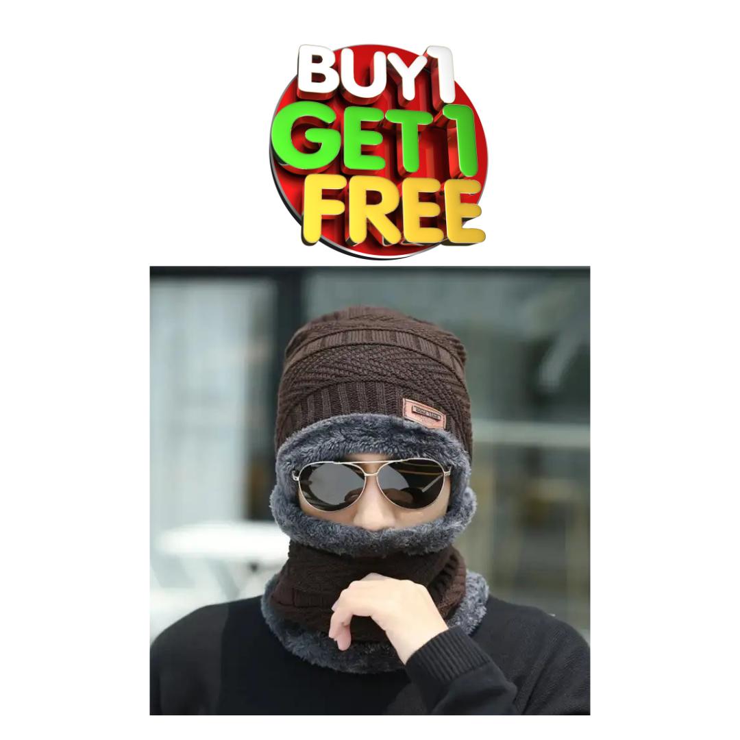 2 Pcs Acrylic Plain Beanie And Neck Warmer 2