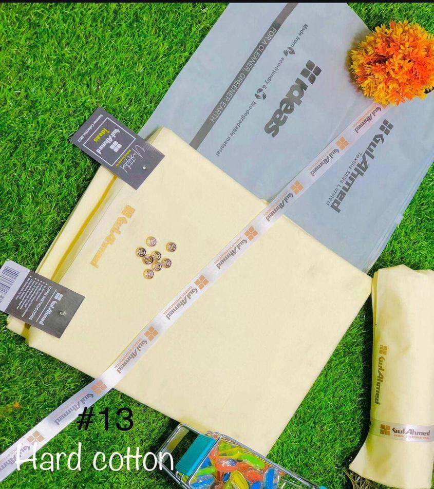 Men’s Unstitched Cotton Plain Suit