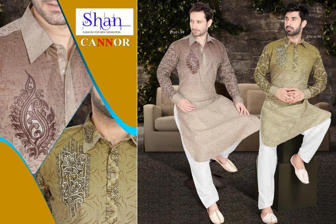 Men’s Unstitched Cotton Self Print Suit