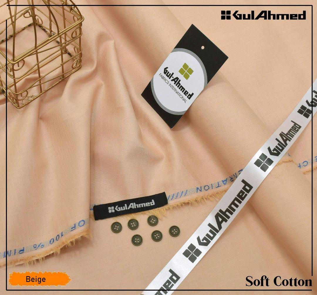 Men’s Unstitched Soft Cotton Plain Suit