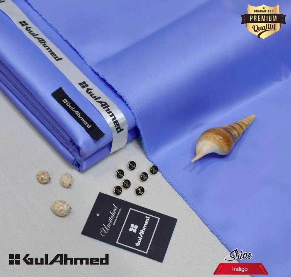 Men's Unstitched Silk Plain Suit