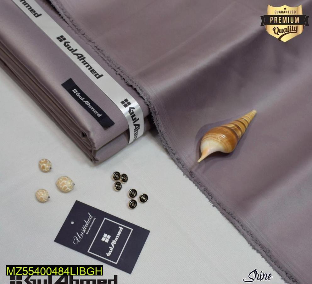 Men's Unstitched Silk Plain Suit