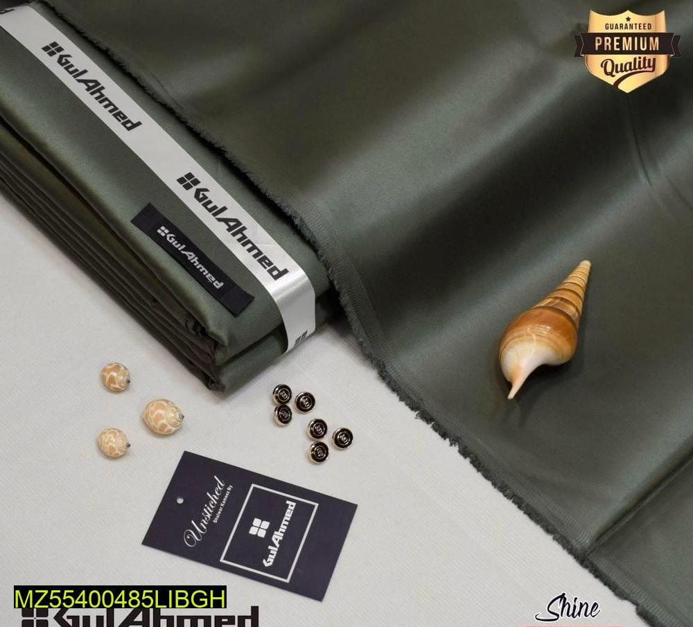 Men's Unstitched Silk Plain Suit