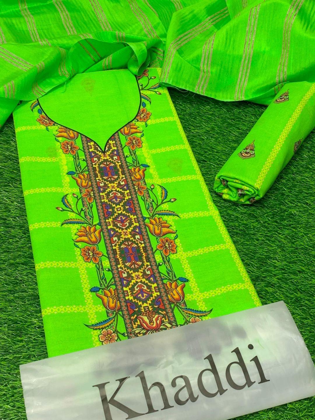 3 Pcs Women's Unstitched Digital Print Suit