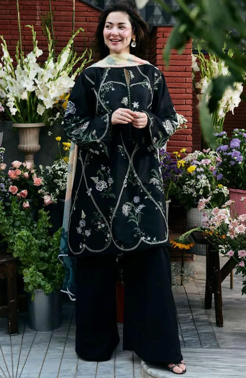 3 Pcs Women's Unstitched Embroidered Suit