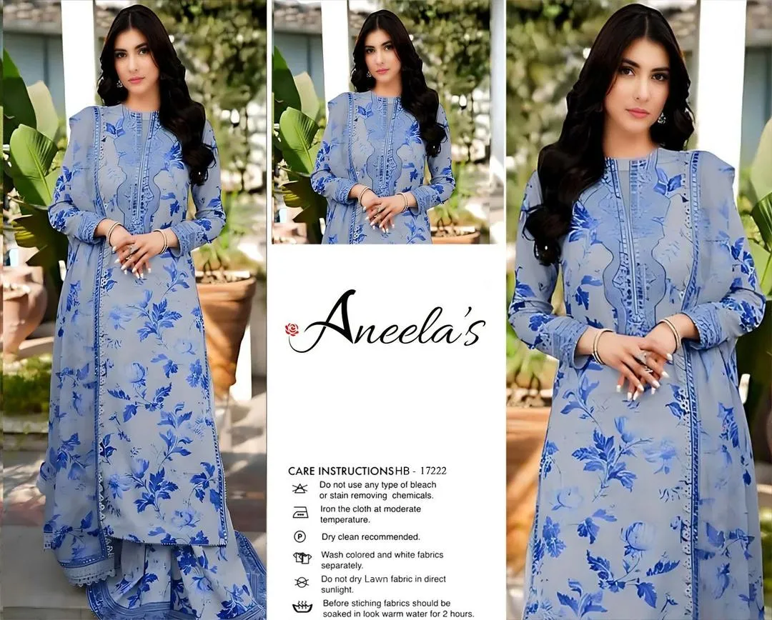 3 Pcs Women's Unstitched Digital Print Suit