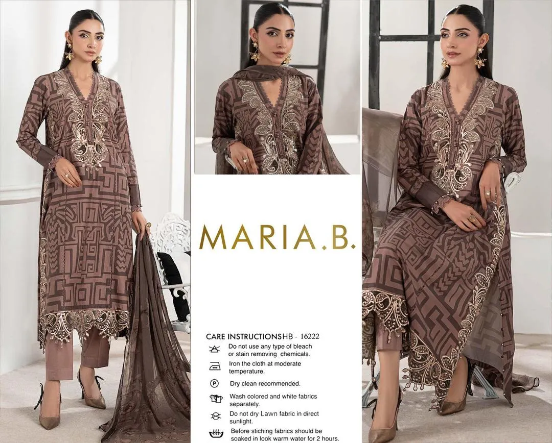 3 Pcs Women's Unstitched Digital Print Suit