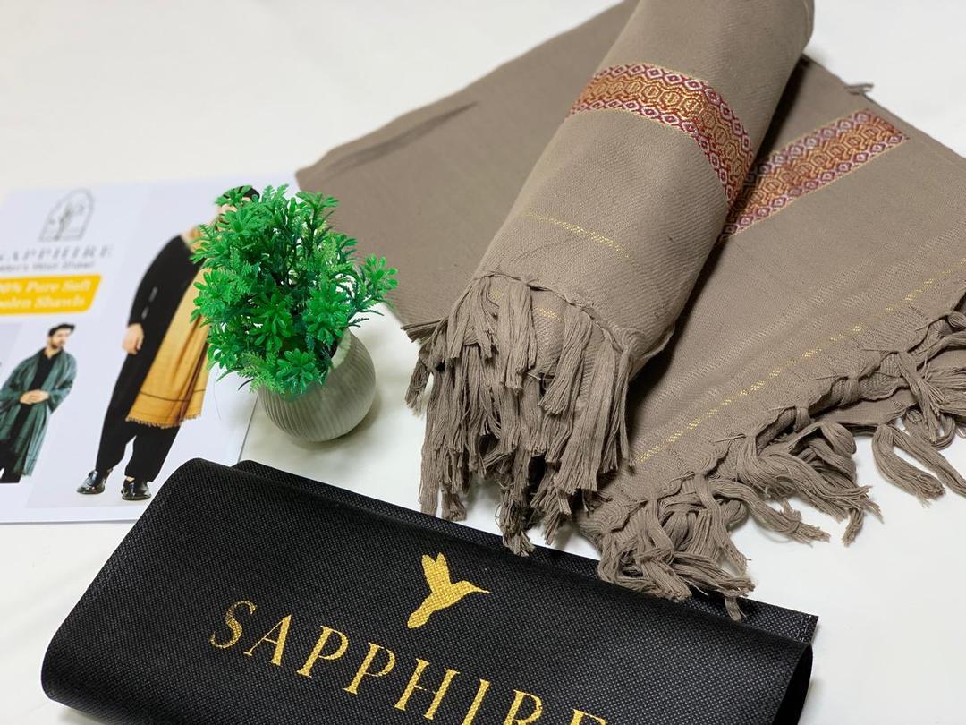 1 Pc Men's Wool Plain Shawl