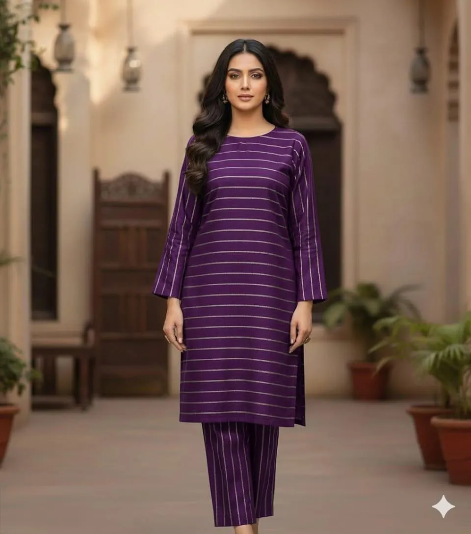 2 Pcs Women's Unstitched Digital Print Suit