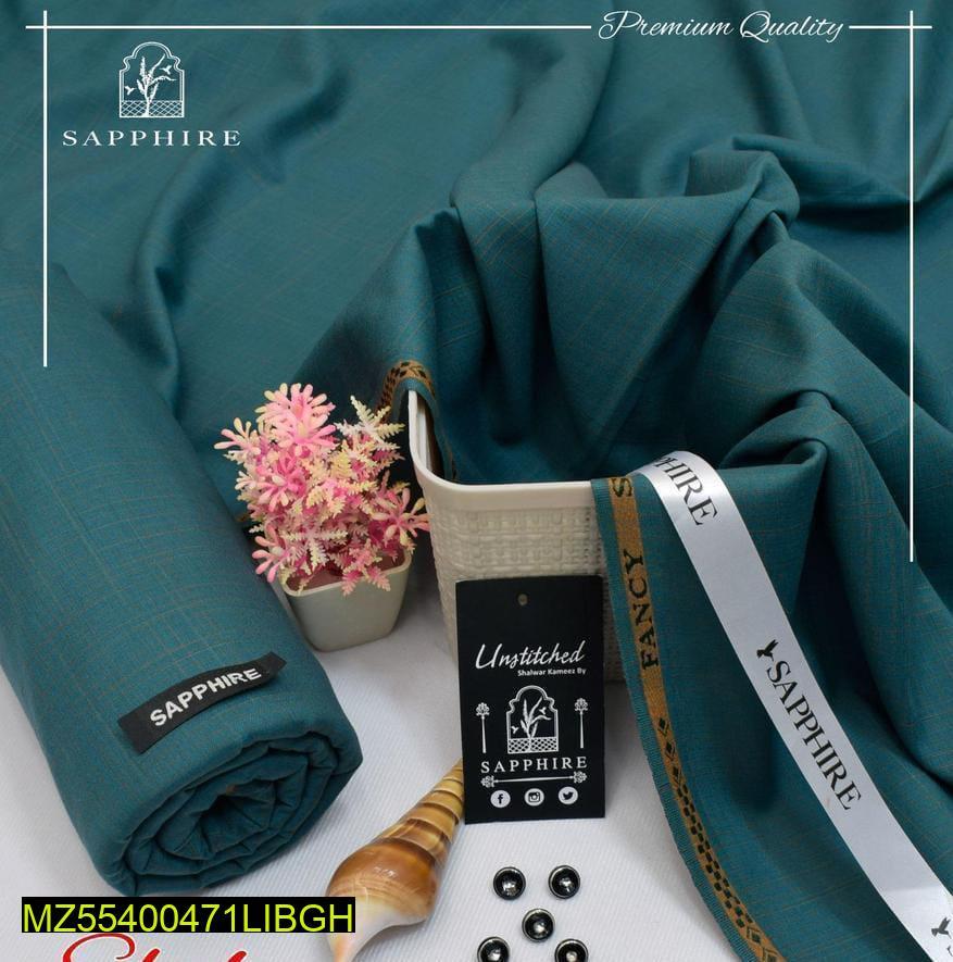 Men's Unstitched Wash And Wear Plain Suit