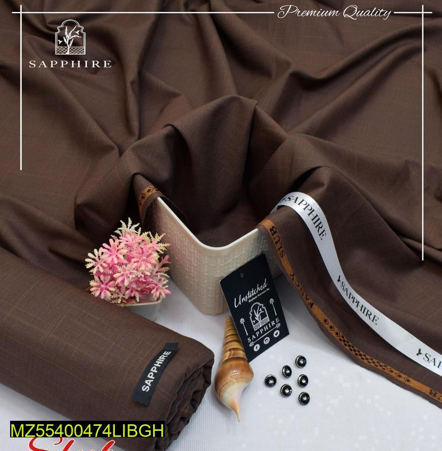 Men's Unstitched Wash And Wear Plain Suit