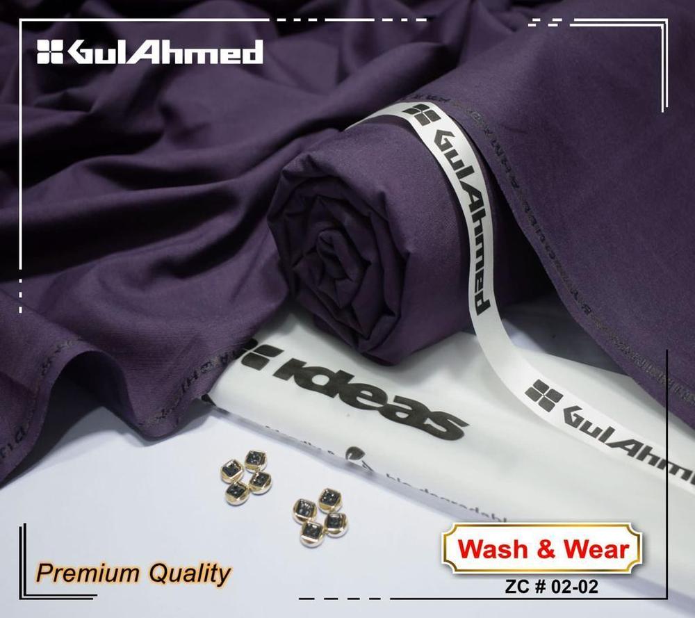 Men’s Unstitched Wash And Wear Plain Suit