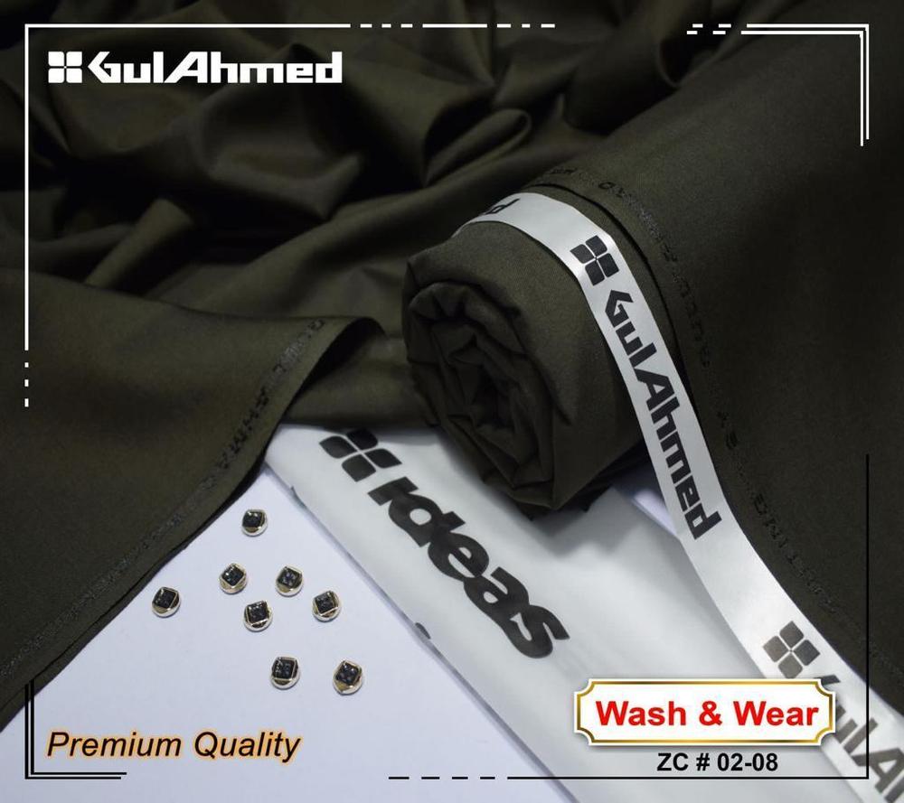 Men’s Unstitched Wash And Wear Plain Suit