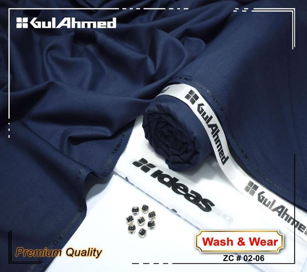 Men’s Unstitched Wash And Wear Plain Suit