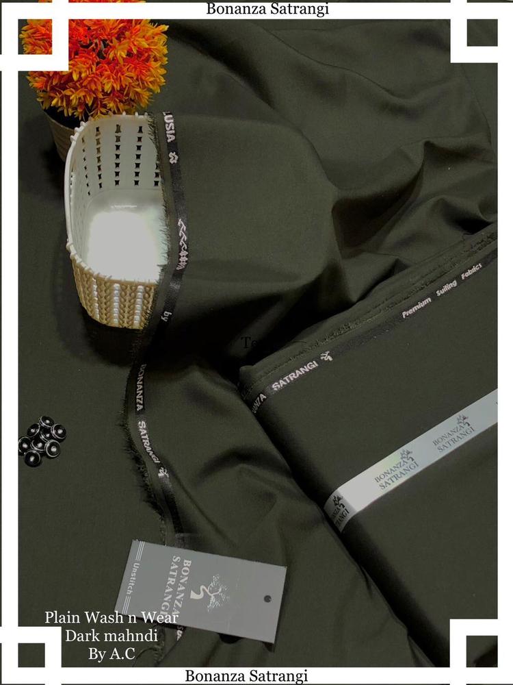 Men’s Unstitched Wash And Wear Plain Suit