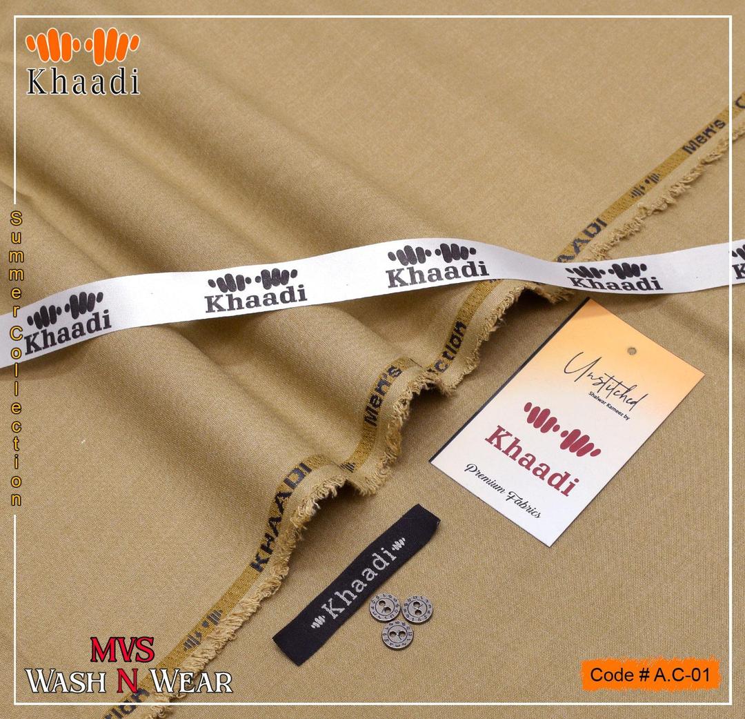 Men’s Unstitched Wash And Wear Plain Suit