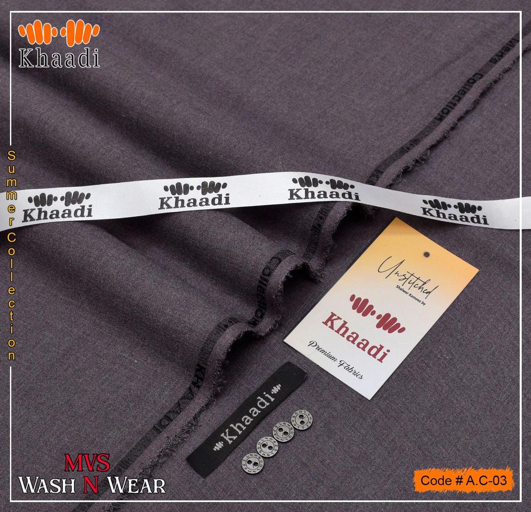 Men’s Unstitched Wash And Wear Plain Suit