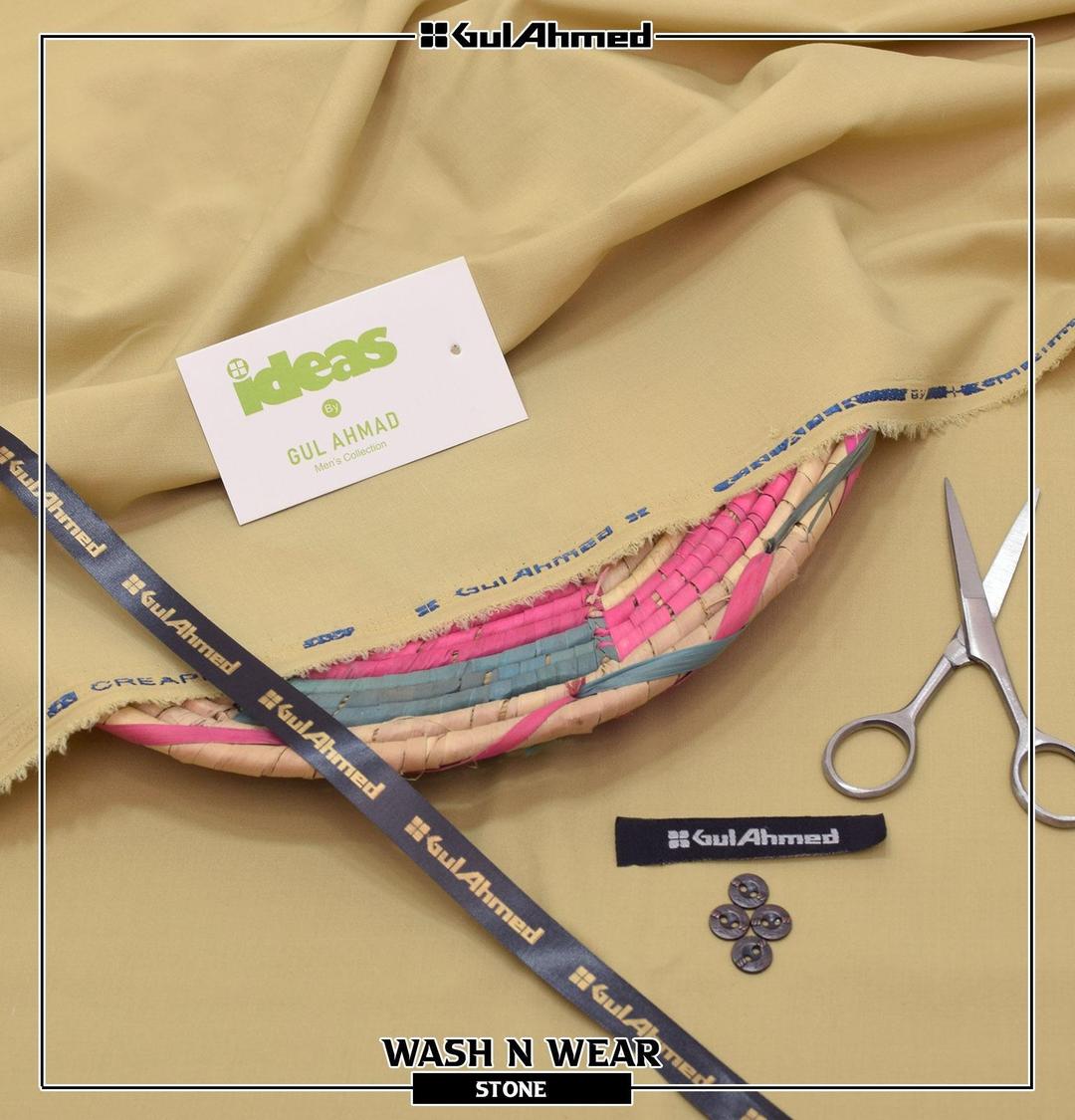 Men’s Unstitched Wash And Wear Plain Suit