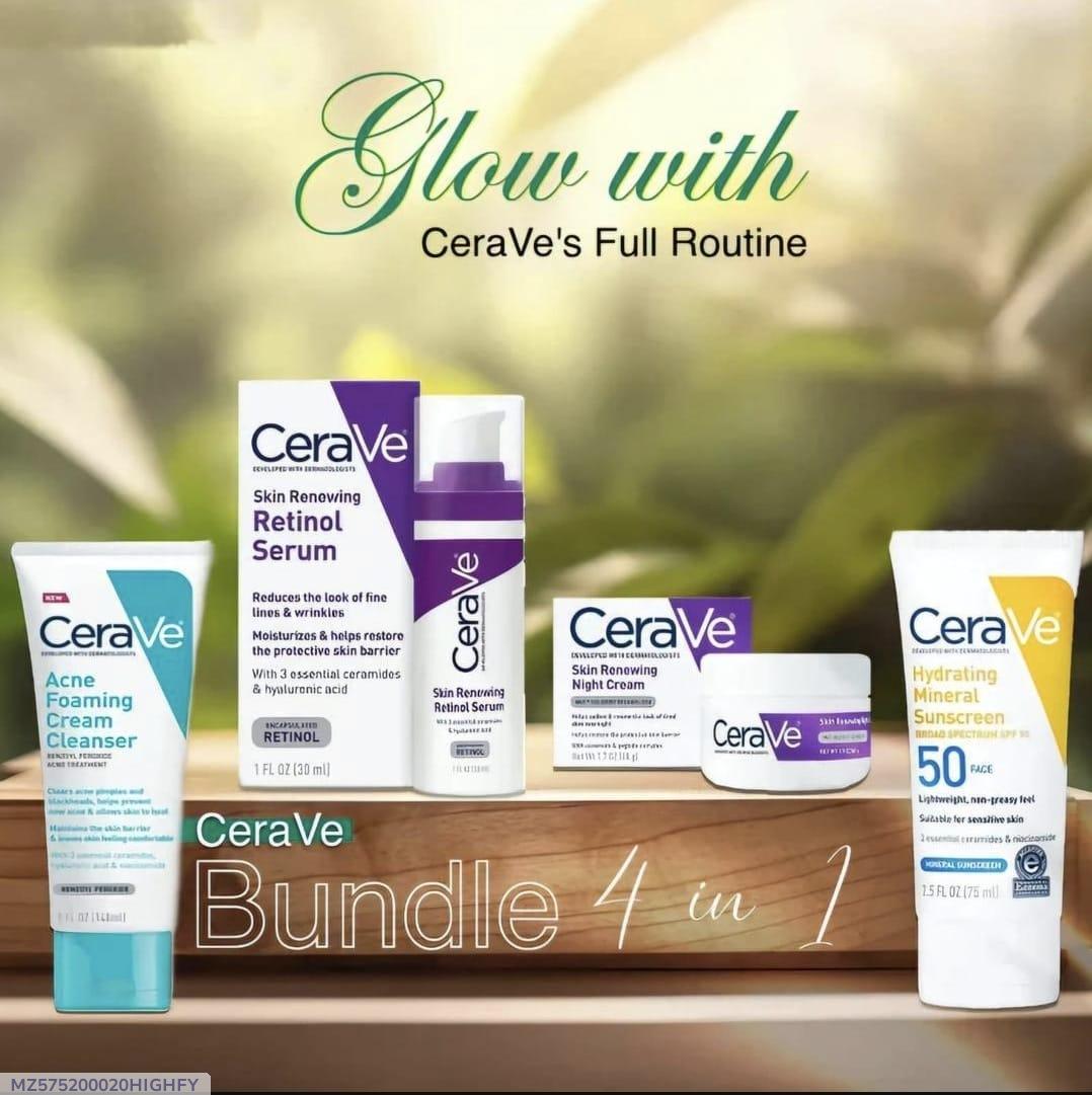 CeraVe 4 in 1 Skincare Bundle for Acne Prone Skin